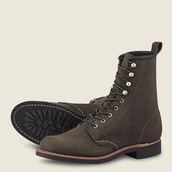 Red Wing Womens Silversmith - Short Acampo Leather - Heritage Boots Dark Grey - 4072OURIV